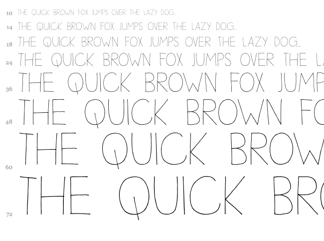 DK Sleepy Time font waterfall